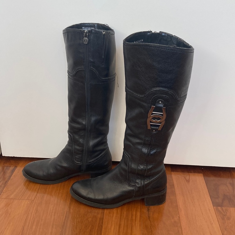 Etienne Aigner riding boots.